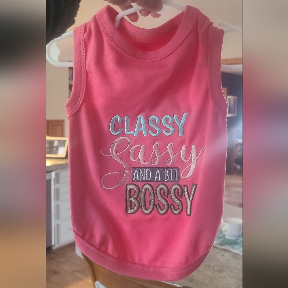 Dog Pink Graphic Tank Top NWT